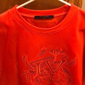 LV vegetal lace embroidery T-shirt